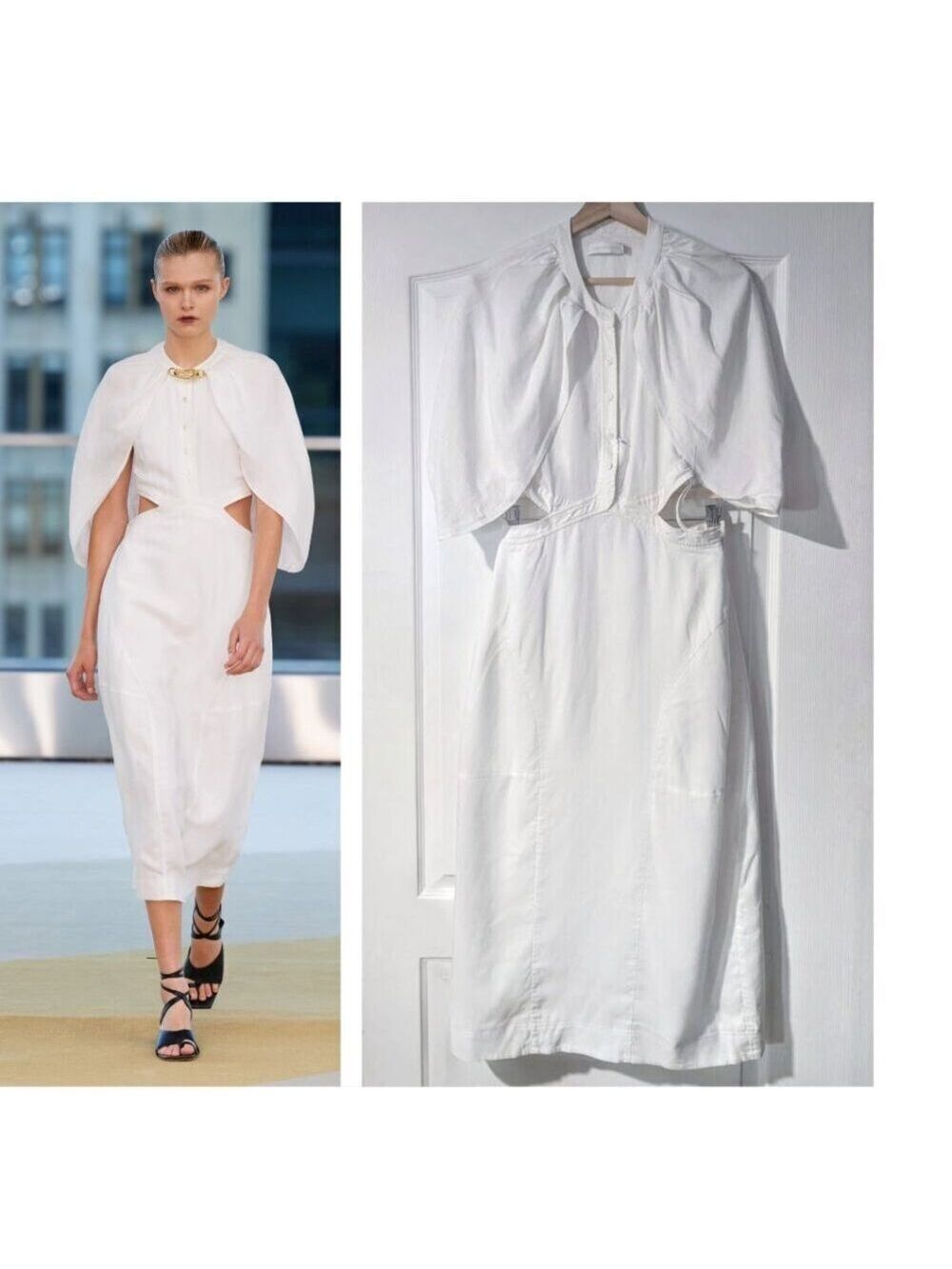 SIMKHAI | Inara Linen Midi Dress In White